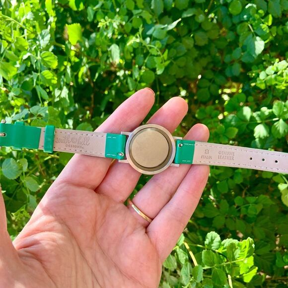 Origami Owl Living Locket Wristband Bracelet Green with 8 Charms - Picture 3 of 4